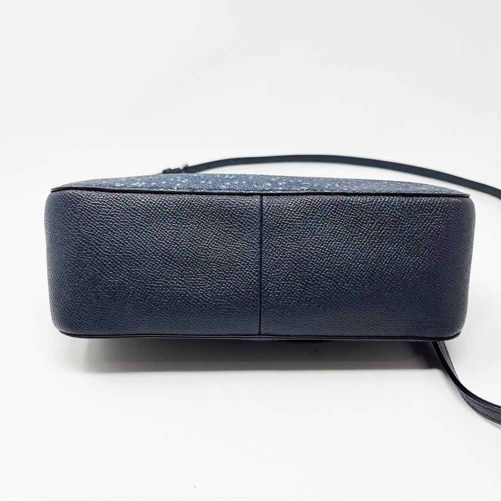 Coach Top Handle Pouch With Star Glitter Crossgrain Leather Bag Crossbody - Picture 9 of 12